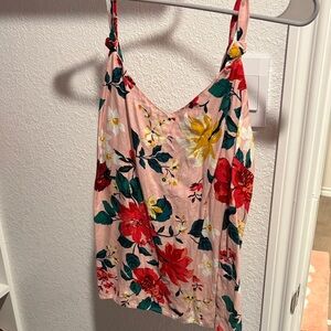 Old Navy Floral Camisole with Red and Yellow Accents